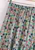 Boho Skirts in Camila Flower in Green For Women